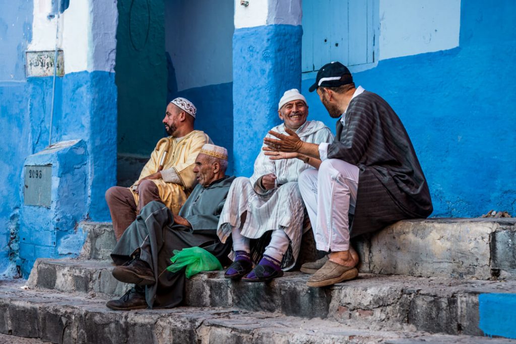 Sulla scalinata Chefchaouen