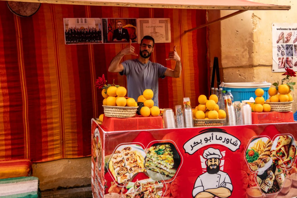 Venditore spremute Marocco
