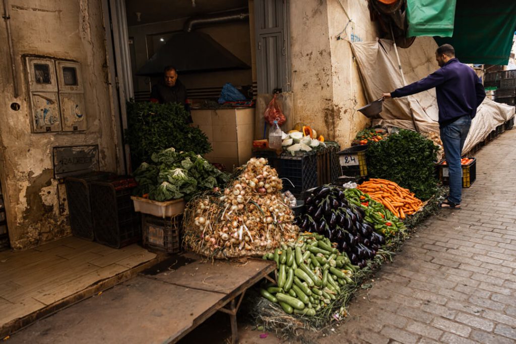 Verdure mercato fes